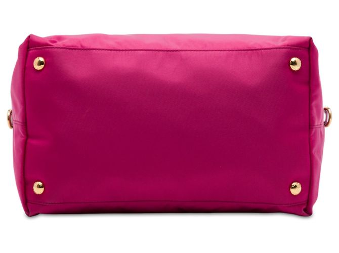 Prada Tessuto Satchel mit rosa Saffiano-Besatz Pink - Ansicht 3