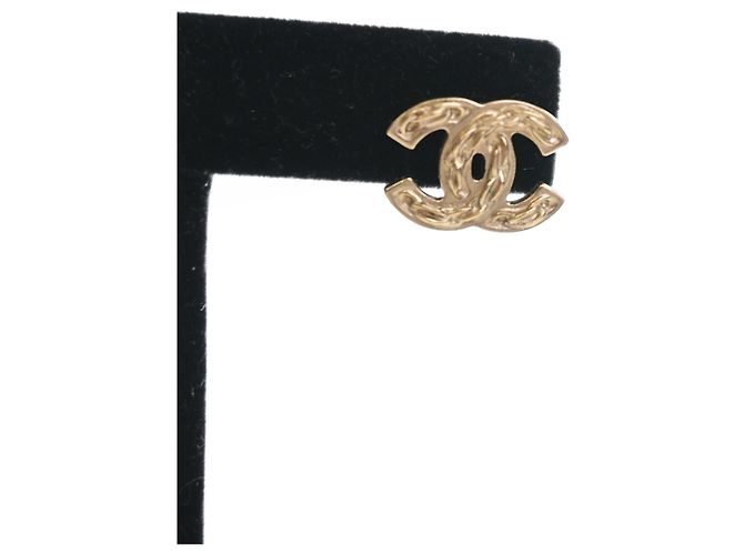 Chanel Gold CC vergoldete Ohrstecker Golden - Ansicht 3