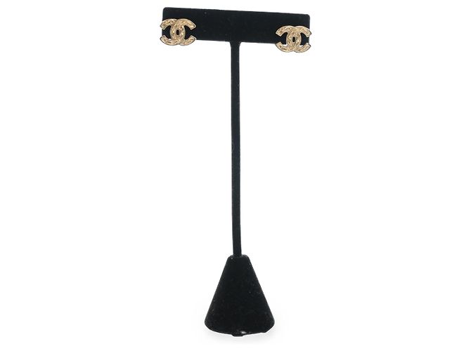 Chanel Gold CC vergoldete Ohrstecker Golden - Ansicht 4