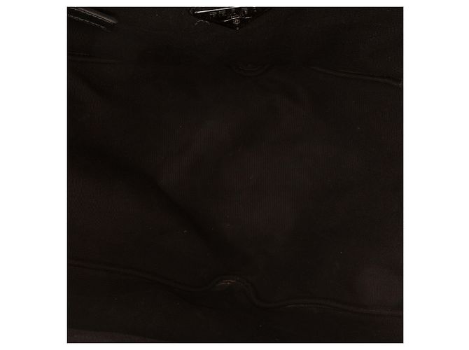 Borsa a tracolla Prada in tela Canapa nera con logo triangolare Nero - vista 4