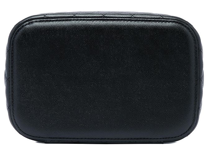 Necessaire Chanel Black CC Quilted Caviar Vanity Case Nero - vista 3