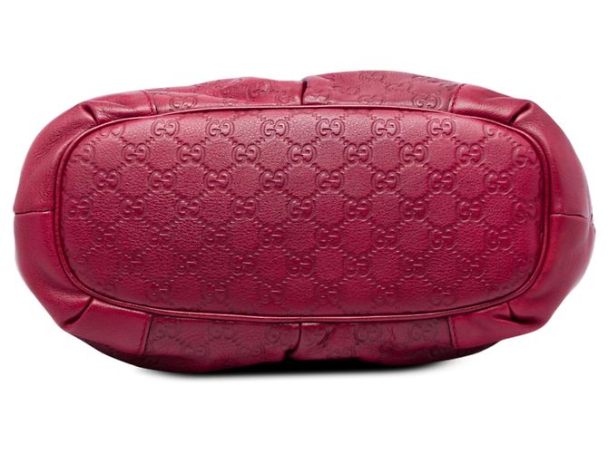 Borsa Satchel Gucci Red Guccissima Sukey Rosso - vista 3