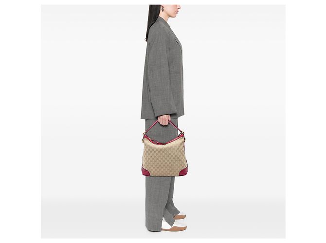 Gucci Beige Small GG Canvas Miss GG Hobo - vista 5