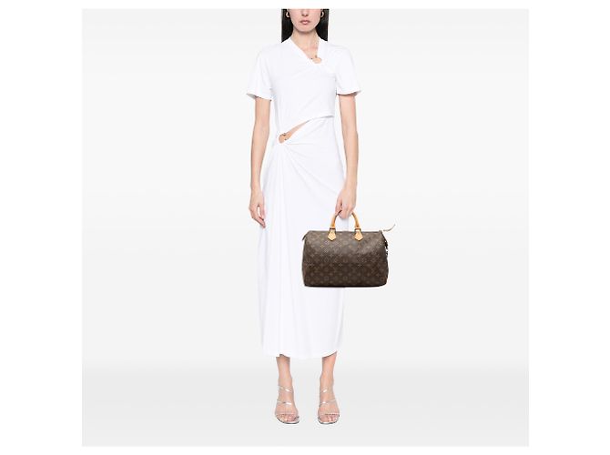 Louis Vuitton Brown Monogram Speedy 35 Marron - vue 8