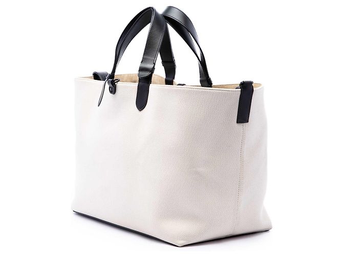 Autre Marque Dior Toujours Große Tasche aus weißem Canvas Eiffelturm - Ansicht 2