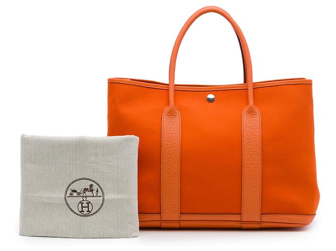 Hermès Orange Toile and Negonda Garden Party 36 - vue 7