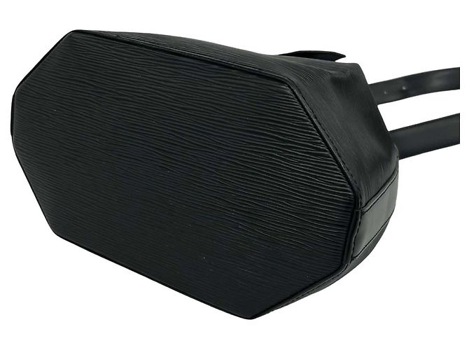 Louis Vuitton Black Epi Sac D Epaule GM Nero - vista 7