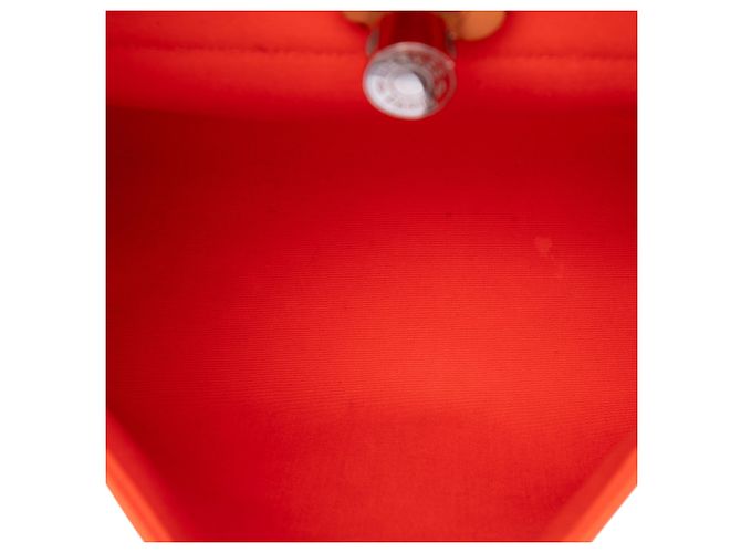 Hermès Orange Toile Herbag Zip 31 Arancione - vista 4