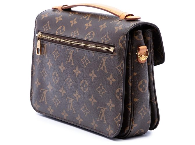 Louis Vuitton Brown Monogram Pochette Metis Castaño - vista 3