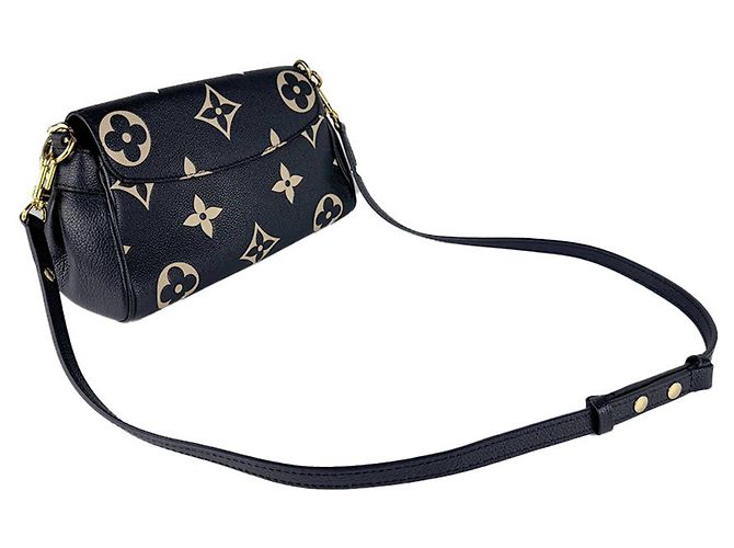 Louis Vuitton Monogram Empreinte Schultertasche Schwarz Beige - Ansicht 10
