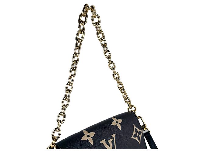 Louis Vuitton Monogram Empreinte Schultertasche Schwarz Beige - Ansicht 11