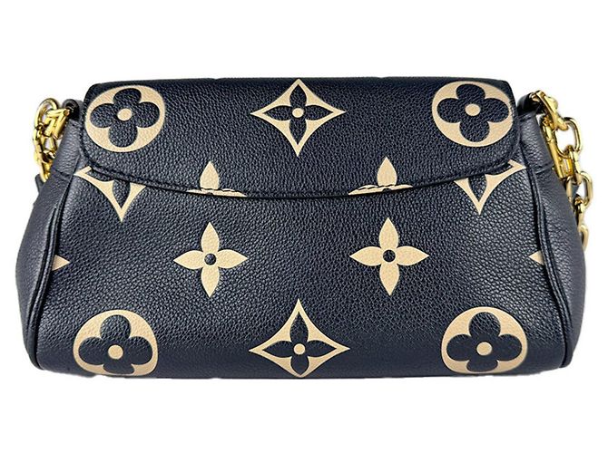 Louis Vuitton Monogram Empreinte Schultertasche Schwarz Beige - Ansicht 3