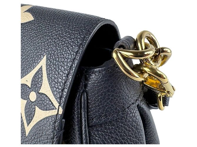 Louis Vuitton Monogram Empreinte Schultertasche Schwarz Beige - Ansicht 5