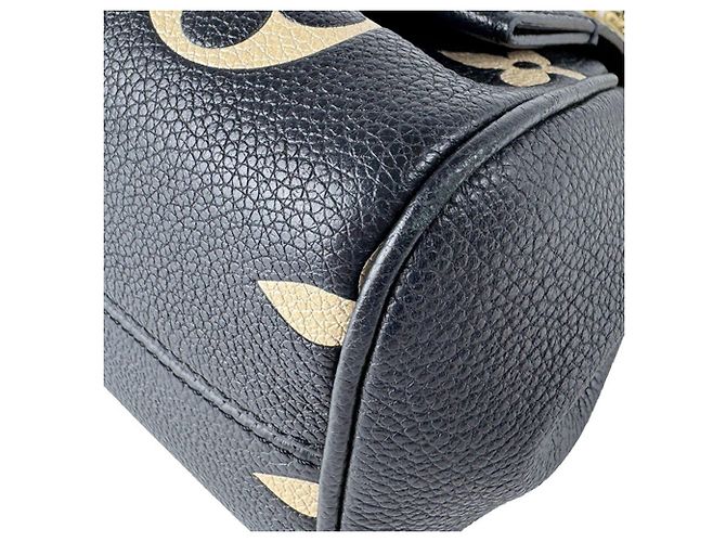Louis Vuitton Monogram Empreinte Schultertasche Schwarz Beige - Ansicht 7