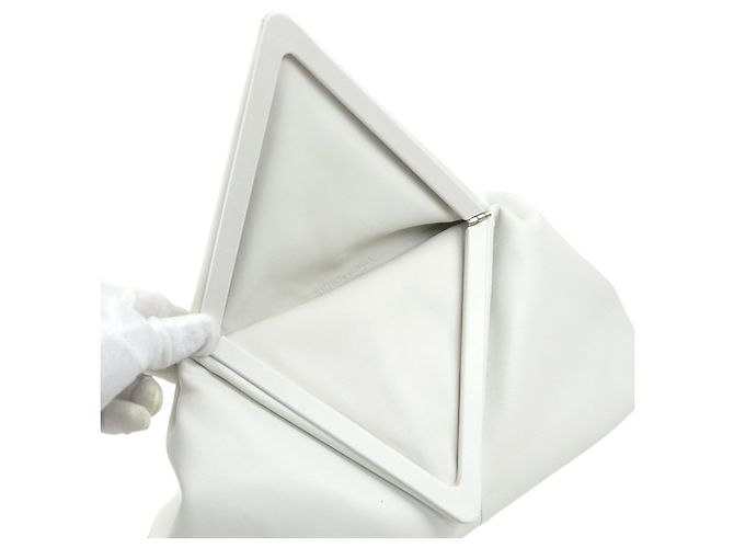 Borsa a pochette Triangle Bottega Veneta Bianco - vista 5
