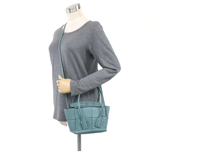 Borsa Bottega Veneta Maxi Intrecciato Mini The Arco Verde - vista 17