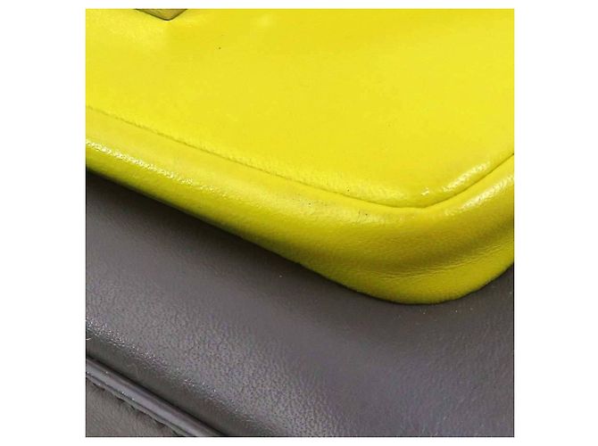 Borsa a tracolla in pelle Fendi Marrone Giallo - vista 12