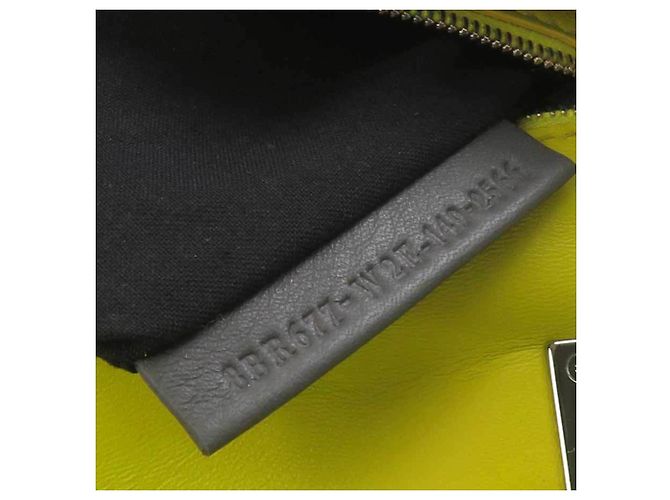Borsa a tracolla in pelle Fendi Marrone Giallo - vista 16