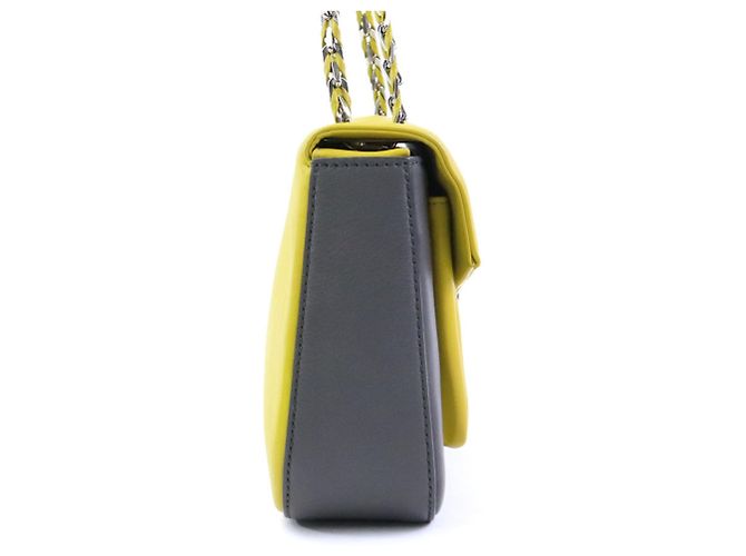 Borsa a tracolla in pelle Fendi Marrone Giallo - vista 2