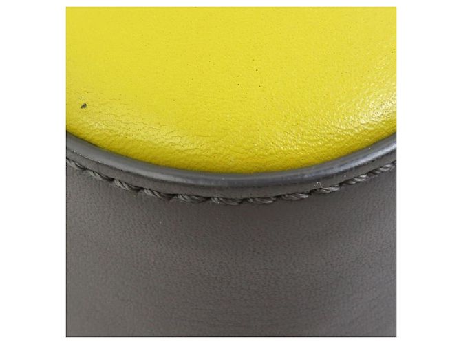 Borsa a tracolla in pelle Fendi Marrone Giallo - vista 6