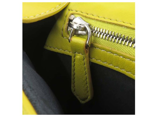 Borsa a tracolla in pelle Fendi Marrone Giallo - vista 8