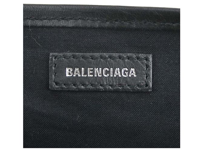 Borsa Balenciaga Cabas XS Navy Nero Bianco - vista 12