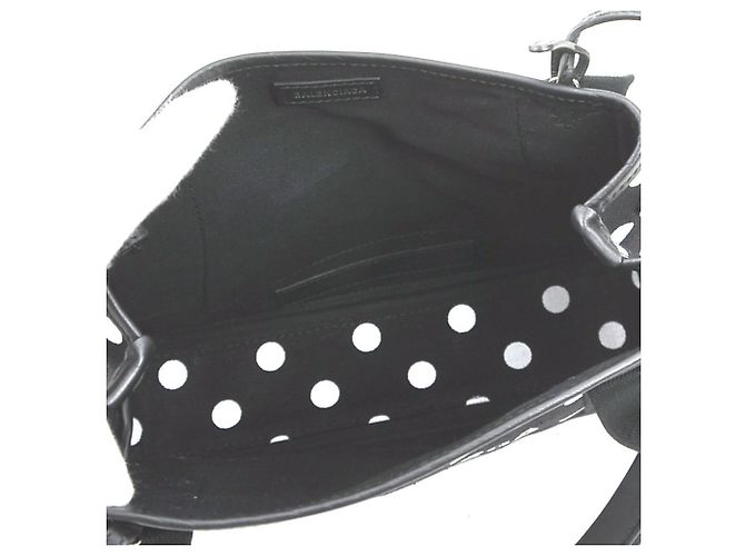 Borsa Balenciaga Cabas XS Navy Nero Bianco - vista 5