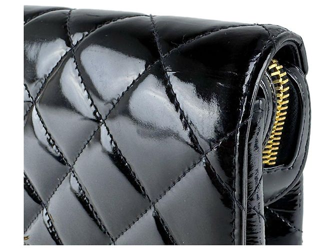 Chanel Rucksack aus schwarzem Lackleder - Ansicht 5