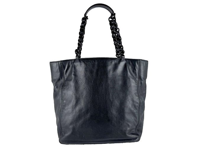 Chanel Handtasche aus schwarzem Leder - Ansicht 3