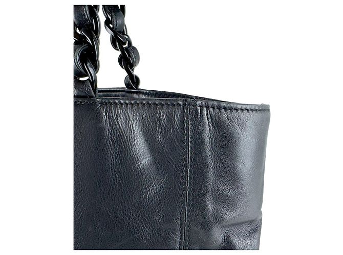 Chanel Handtasche aus schwarzem Leder - Ansicht 5