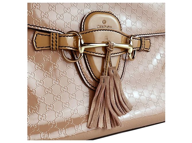Borsa a tracolla Gucci Emily Beige - vista 11