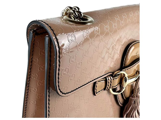 Borsa a tracolla Gucci Emily Beige - vista 6