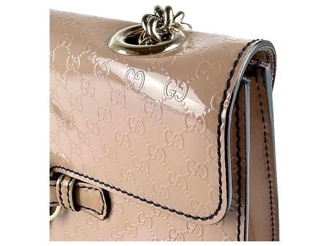 Borsa a tracolla Gucci Emily Beige - vista 7