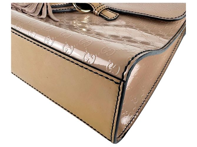 Borsa a tracolla Gucci Emily Beige - vista 9