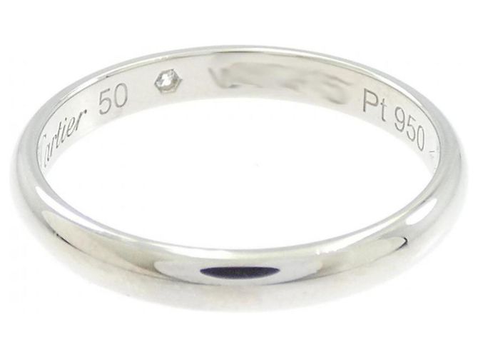 Fede nuziale Cartier in platino - vista 3