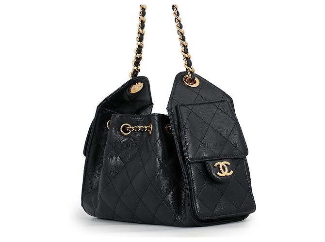 Borsa a tracolla con catena Chanel Nero - vista 2