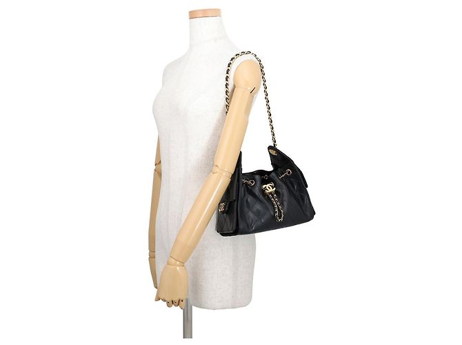 Borsa a tracolla con catena Chanel Nero - vista 4