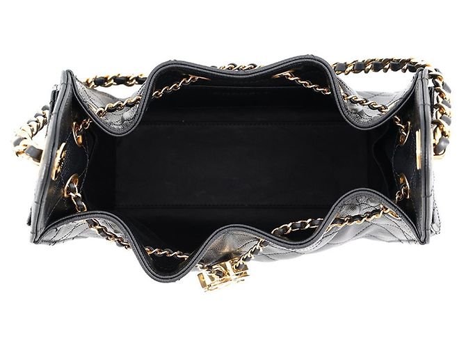 Borsa a tracolla con catena Chanel Nero - vista 5