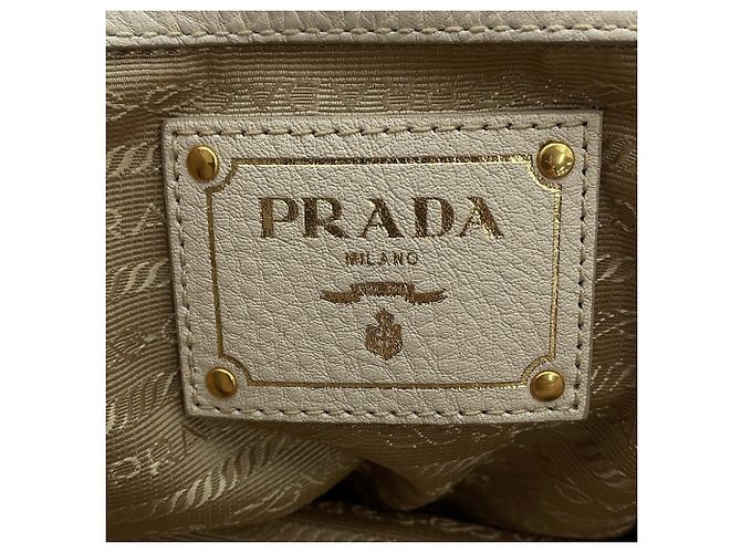 Jacquard Bolsa de Ombro Prada Khaki e White Branco Caqui - vista 15