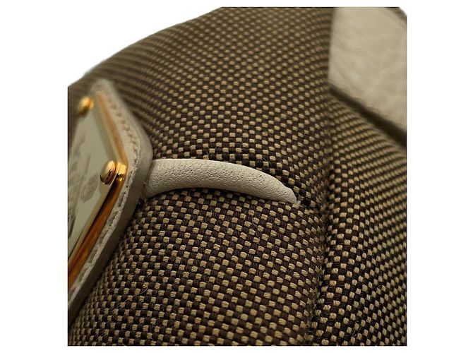 Jacquard Bolsa de Ombro Prada Khaki e White Branco Caqui - vista 6