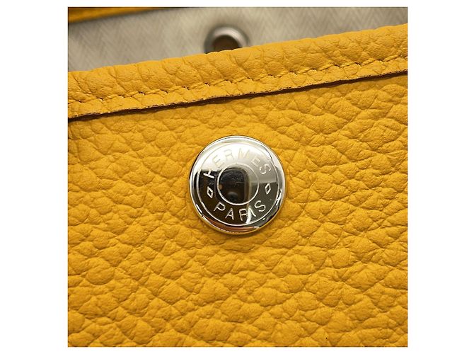 Hermès Borsa Garden Tote Hermes in Jaune Giallo - vista 12