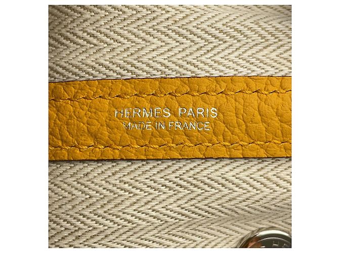 Hermès Borsa Garden Tote Hermes in Jaune Giallo - vista 14