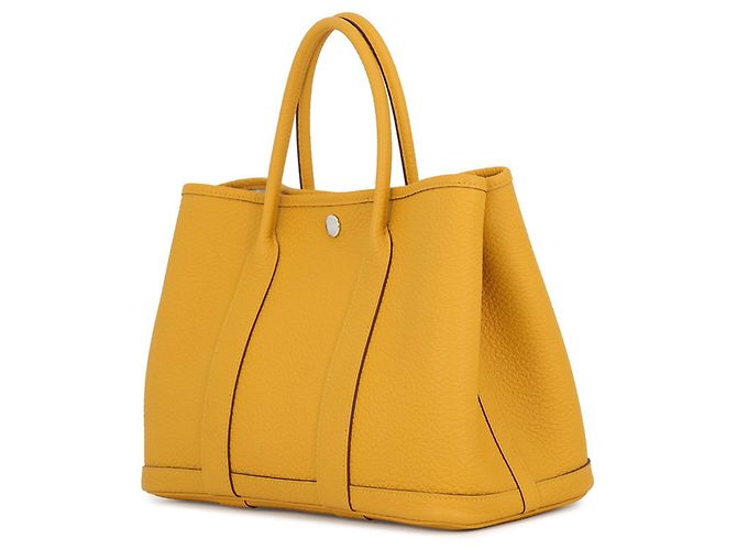 Hermès Borsa Garden Tote Hermes in Jaune Giallo - vista 2