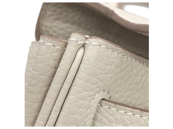 Hermès Borsa Hermes Kelly 28 in pelle Taurillon Clemence Craie - vista 10