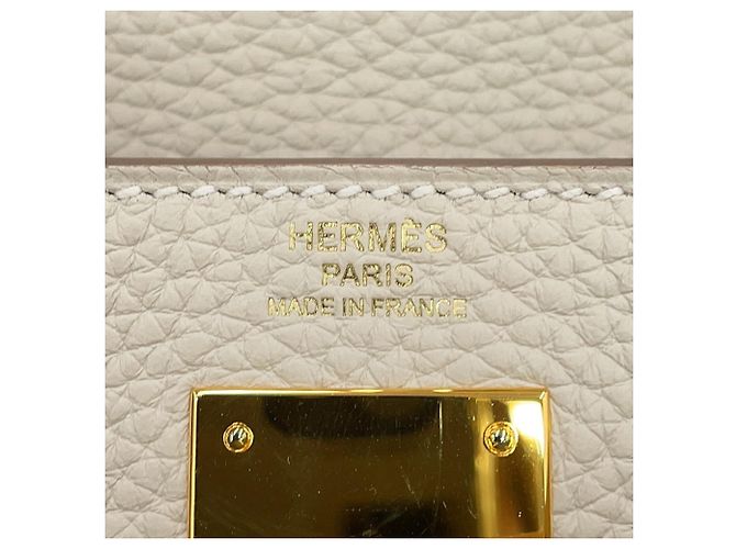 Hermès Borsa Hermes Kelly 28 in pelle Taurillon Clemence Craie - vista 17
