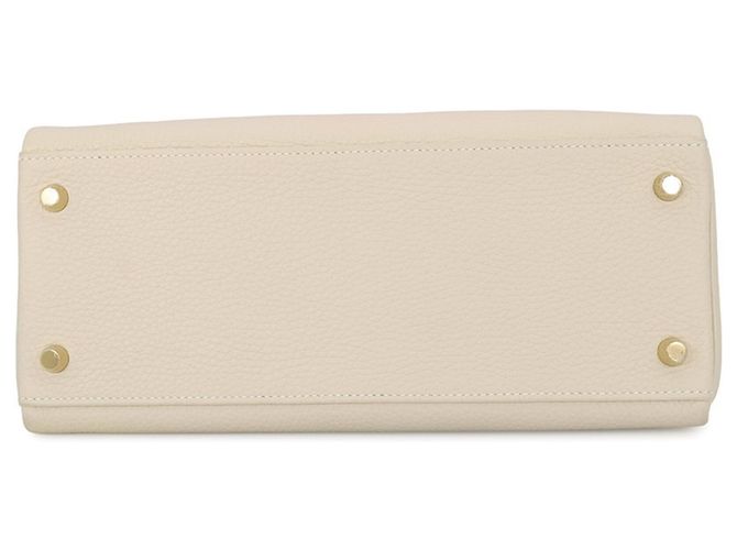 Hermès Borsa Hermes Kelly 28 in pelle Taurillon Clemence Craie - vista 3