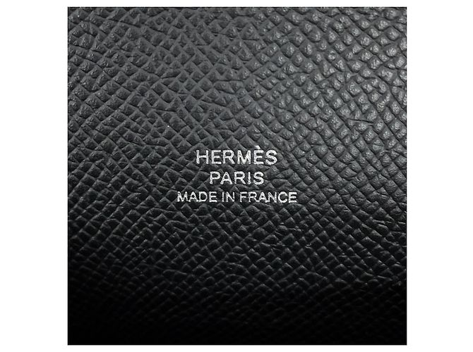 Hermès Portafoglio a catena/spalla Hermes in pelle Epsom nera Nero - vista 10