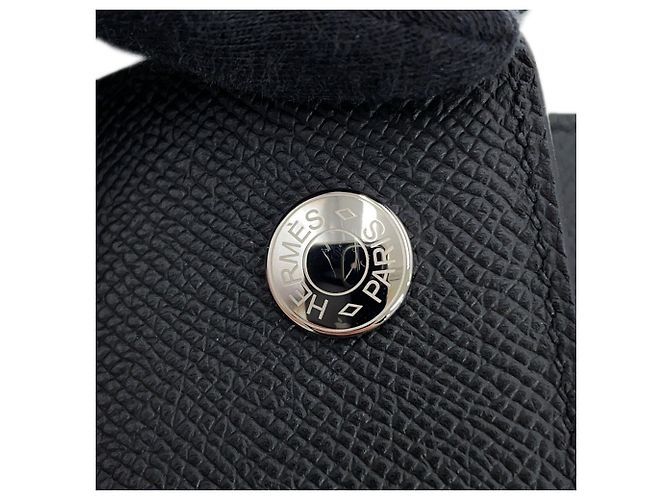 Hermès Portafoglio a catena/spalla Hermes in pelle Epsom nera Nero - vista 6