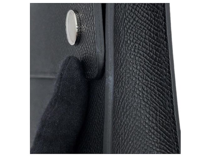 Hermès Portafoglio a catena/spalla Hermes in pelle Epsom nera Nero - vista 7
