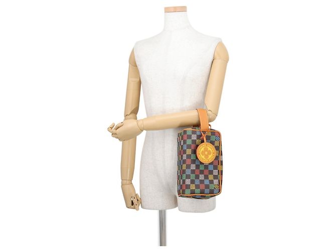 Louis Vuitton Damier Ebene Locker Dopp Kit Castaño Multicolor - vista 5